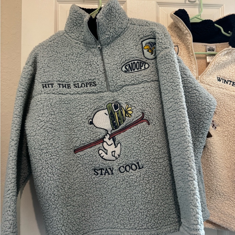 Peanuts Snoopy Blue Teddy Jacket